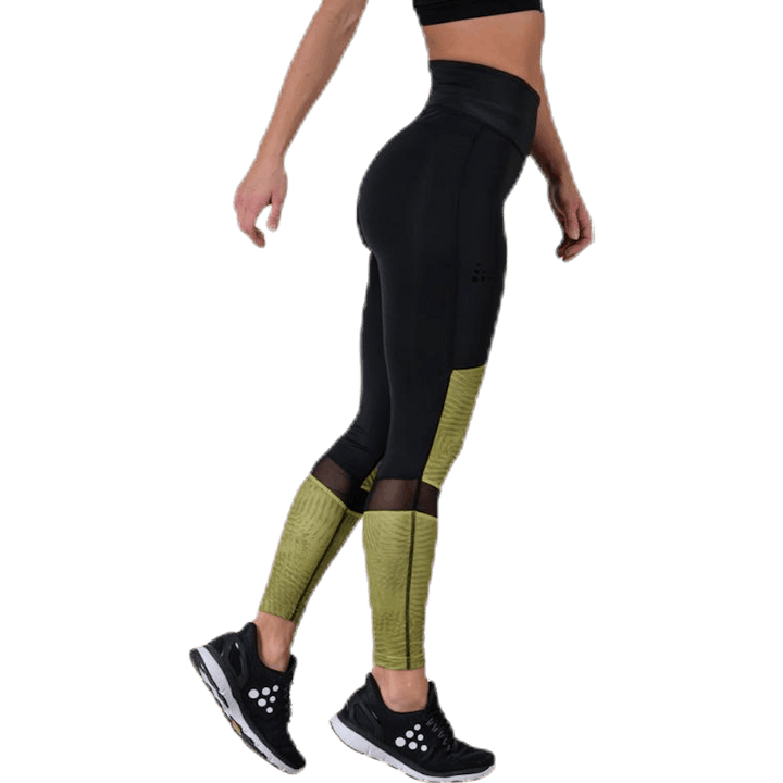 UNMTD High Waist Tights Black/Yellow