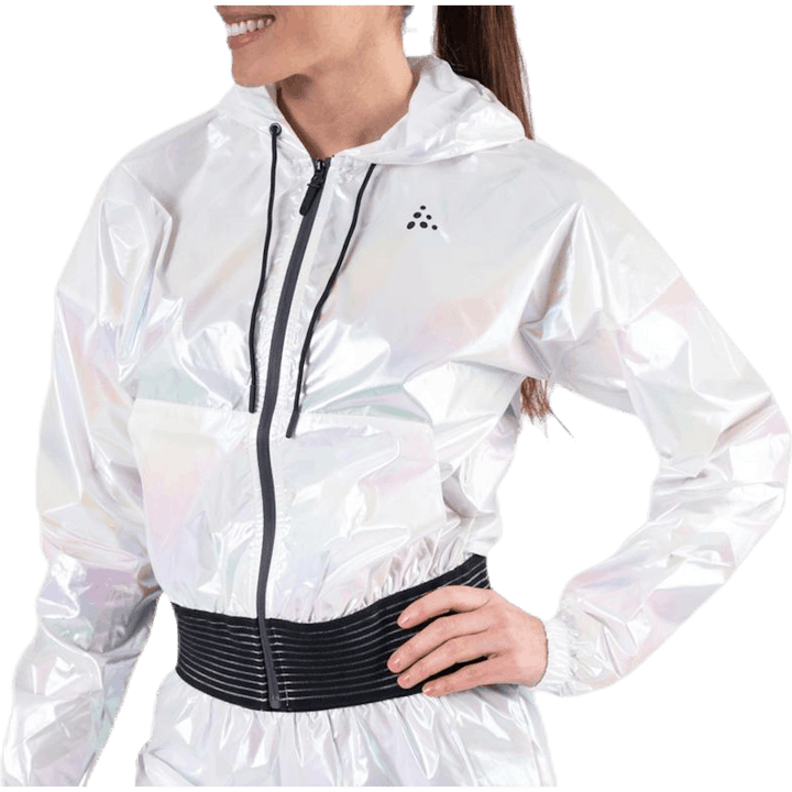 UNMTD Shiny Hood Jacket Patterned/White