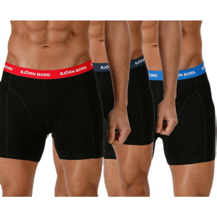 Solid Contrast Shorts 3-pack Black