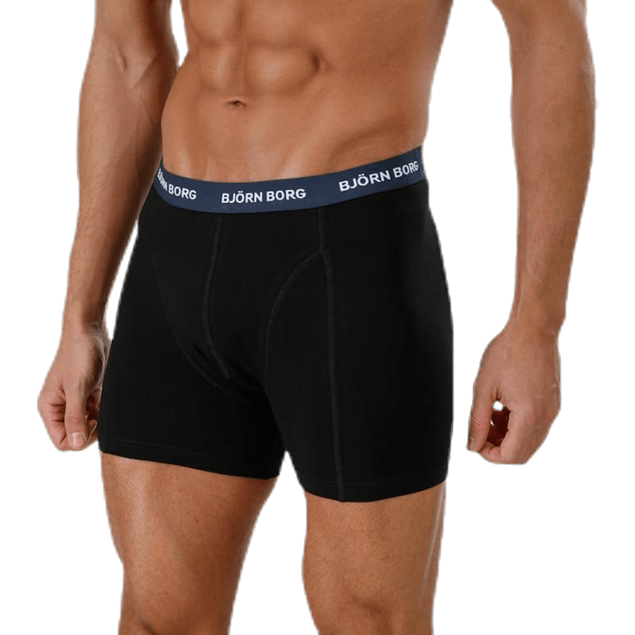 Solid Contrast Shorts 3-pack Black