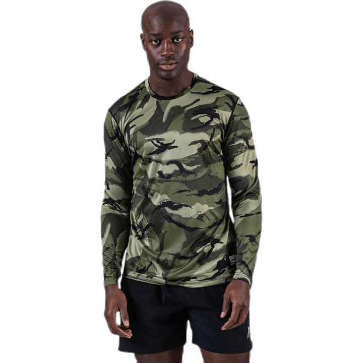 Axton Perf LS Tee mustriline/must tee