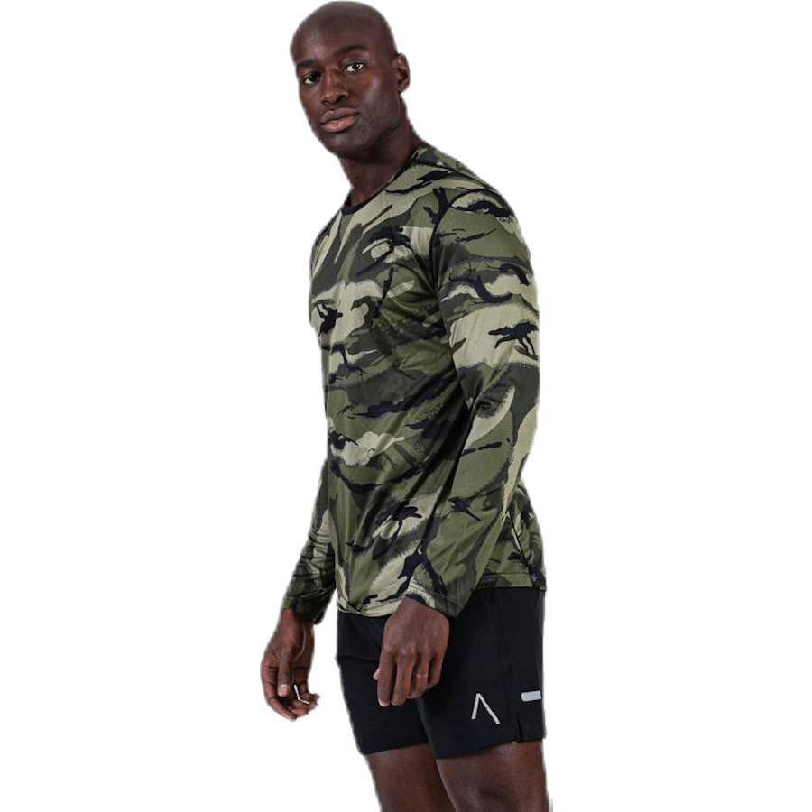 Axton Perf LS Tee mustriline/must tee