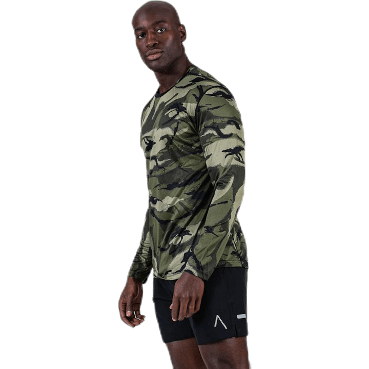 Axton Perf LS Tee mustriline/must tee