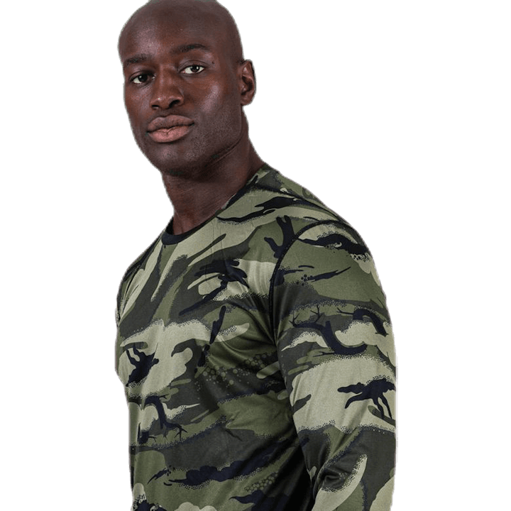Axton Perf LS Tee mustriline/must tee