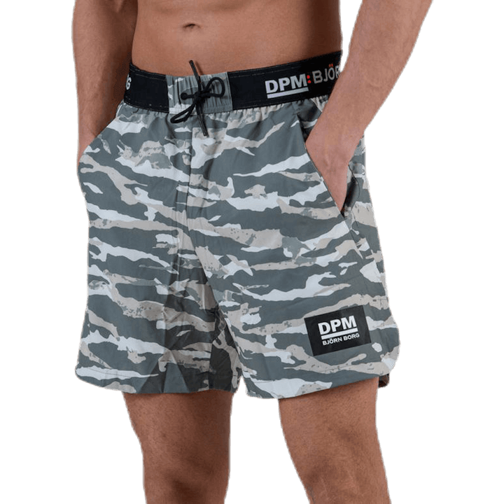 Short tissé Attis 7" vert/gris