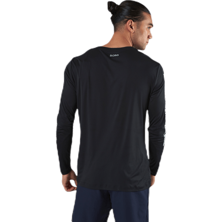 Perf Night LS Tee Schwarz