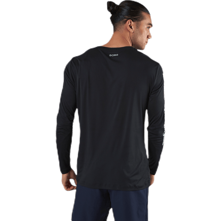 Perf Night LS Tee Schwarz