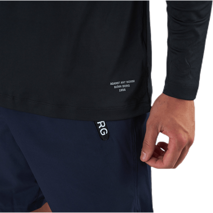 Perf Night LS Tee Schwarz
