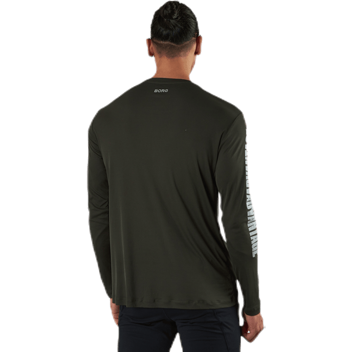 Perf Night LS Tee Green