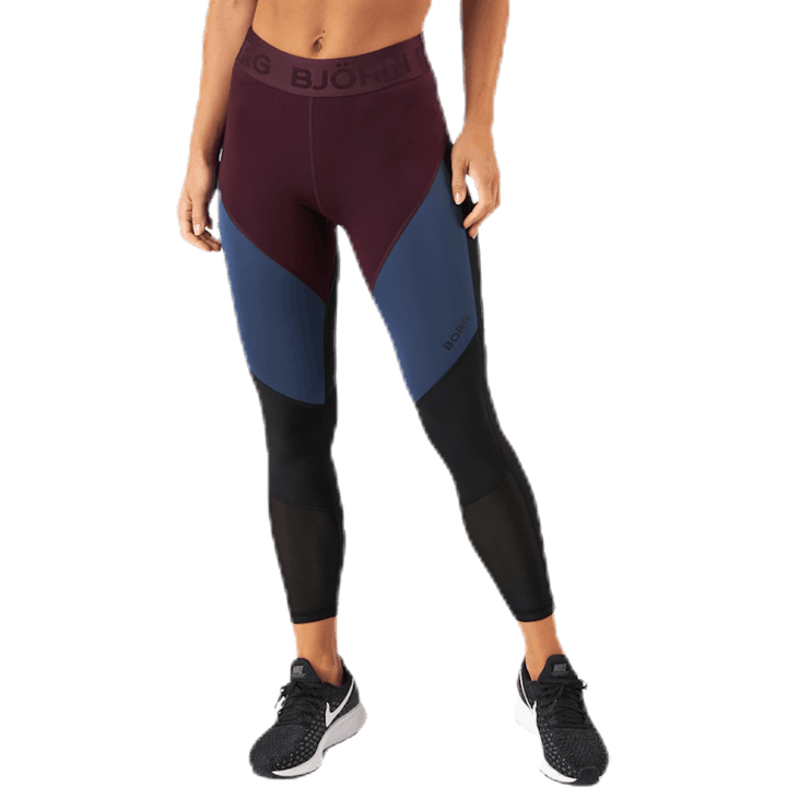 Chia Blocked Tights Red