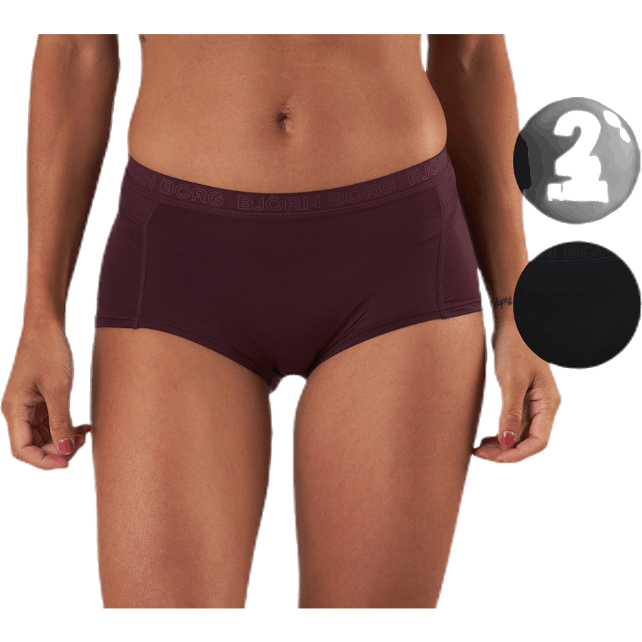 Maia Solid Minishorts 2-Pack Red