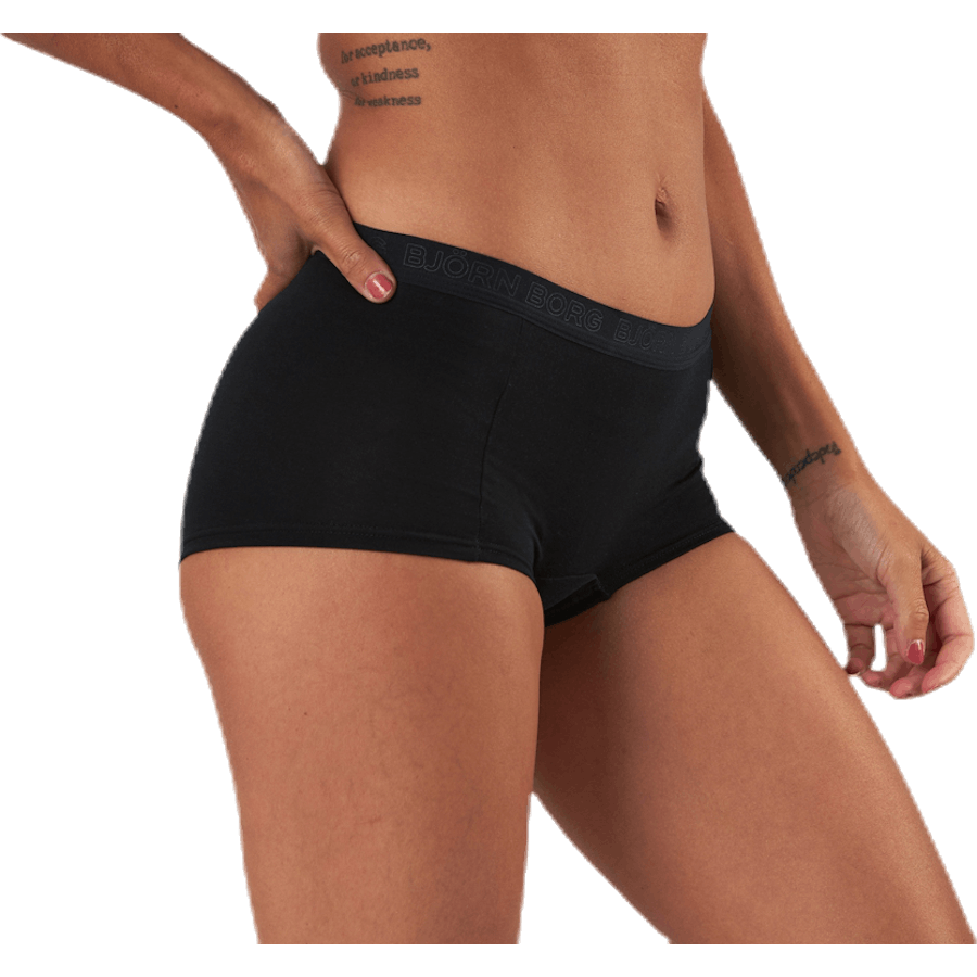 Mia Tiger Minishorts 2-Pack Black