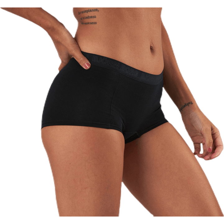 Mia Tiger Minishorts 2-Pack Black