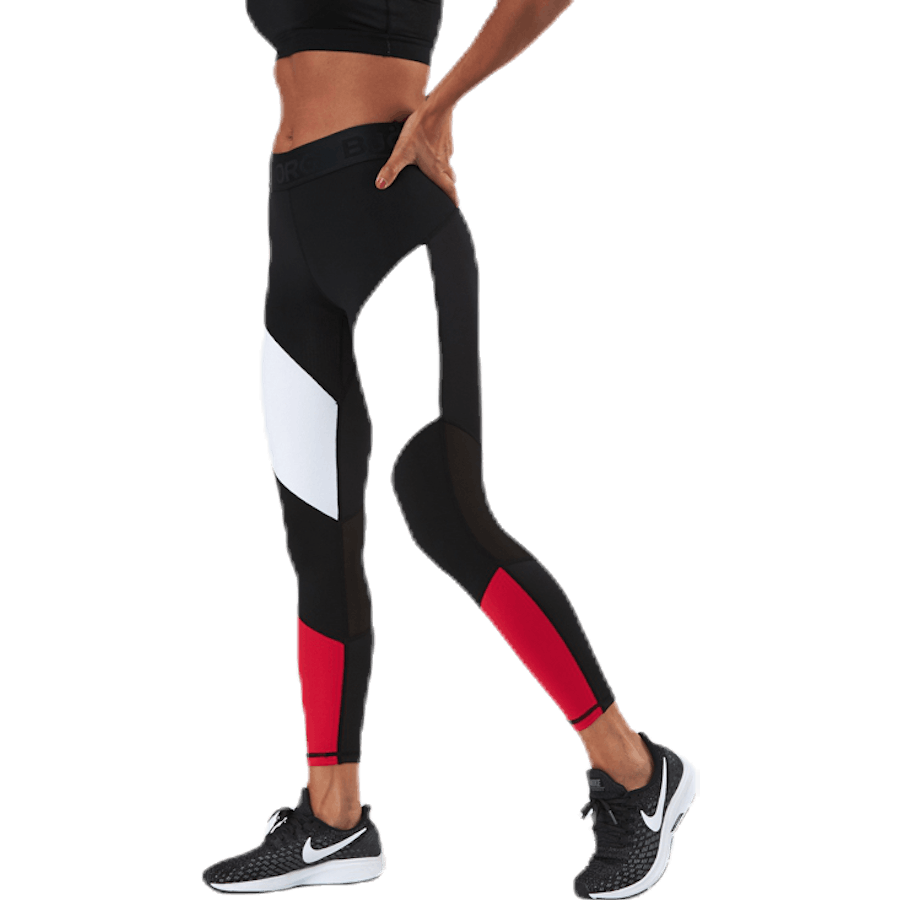 Cadence Blocked Tights Red