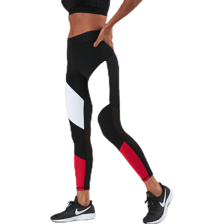 Cadence Blocked Tights Red