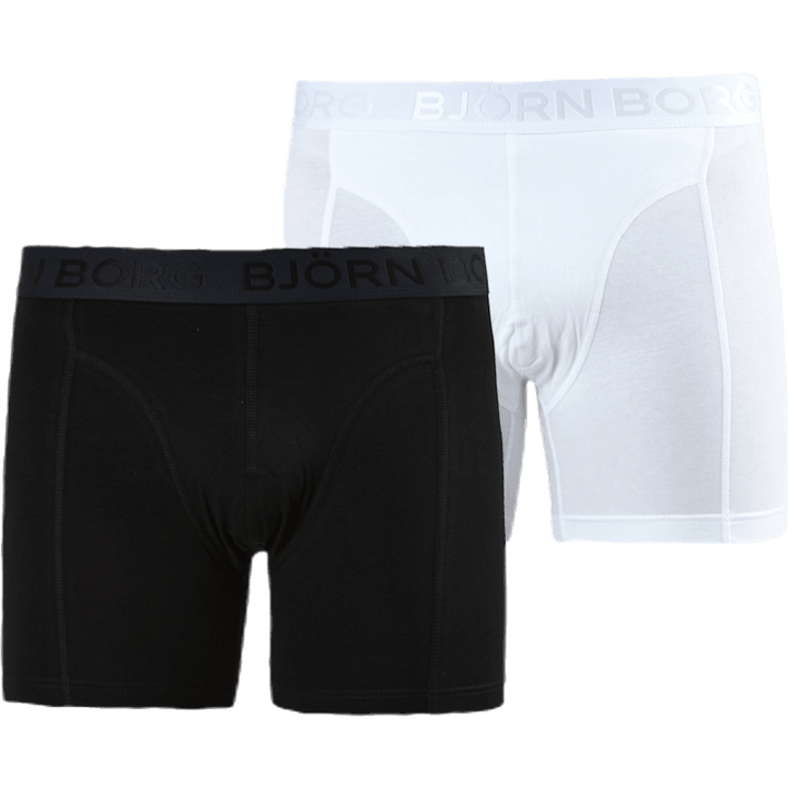 Sammy Solid Shorts 2-Pack White/Black
