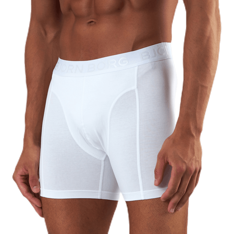 Sammy Solid Shorts 2-Pack White/Black