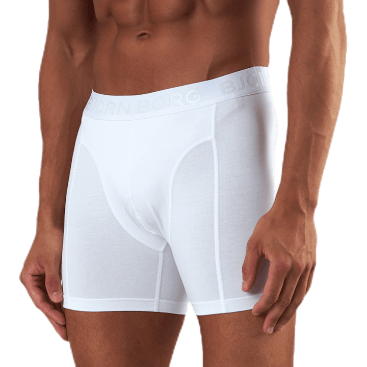 Sammy Solid Shorts 2-Pack White/Black