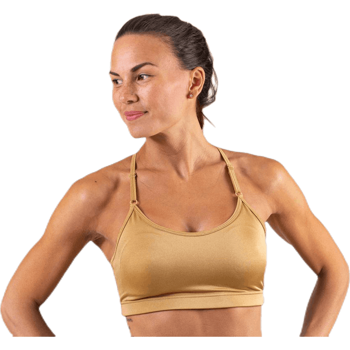 Strappy Sports Bra Gold