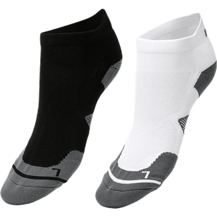Lot de 2 paires de chaussettes de course blanches/noires