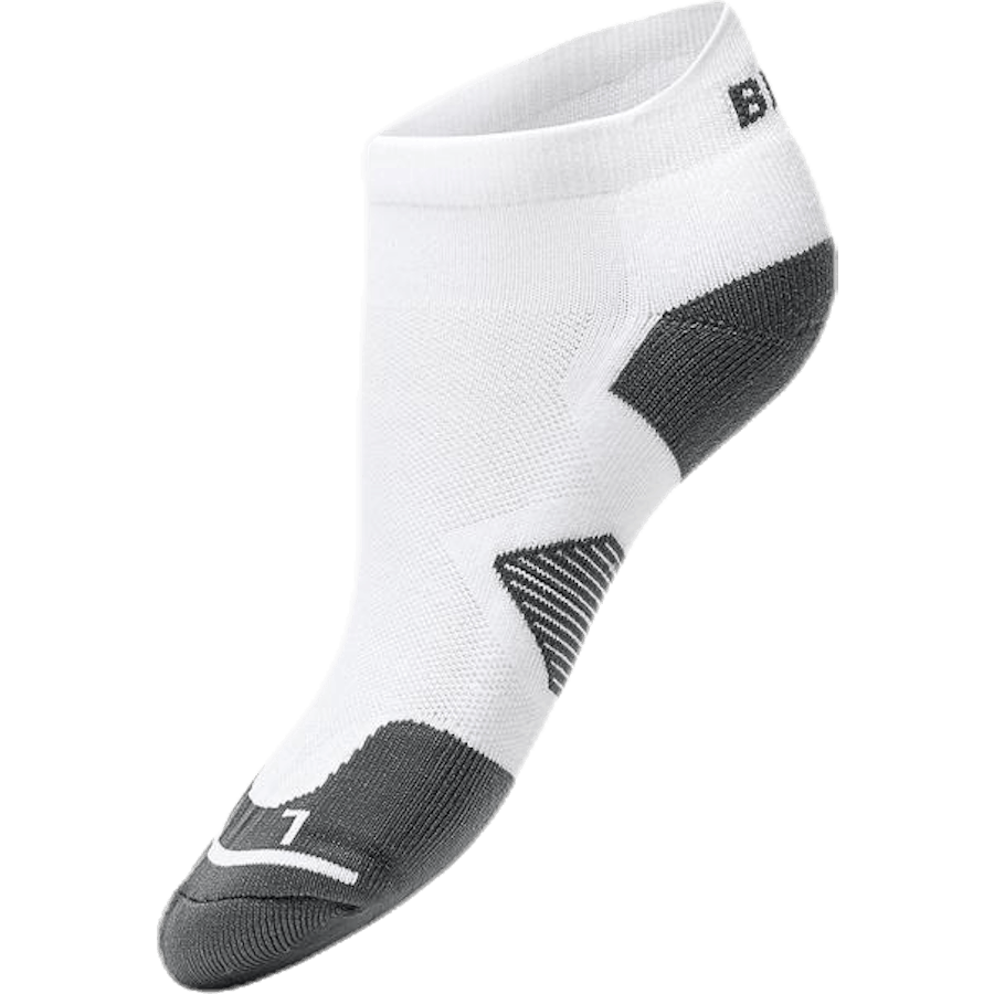 Lot de 2 paires de chaussettes de course blanches/noires