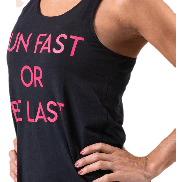 Statement Printed Tank Black