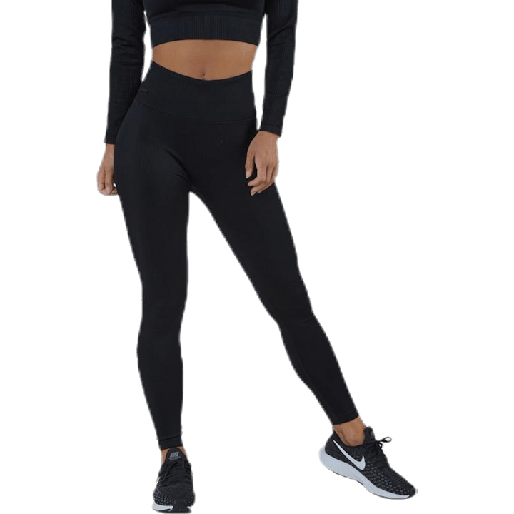 Collants côtelés Bonnie Noir