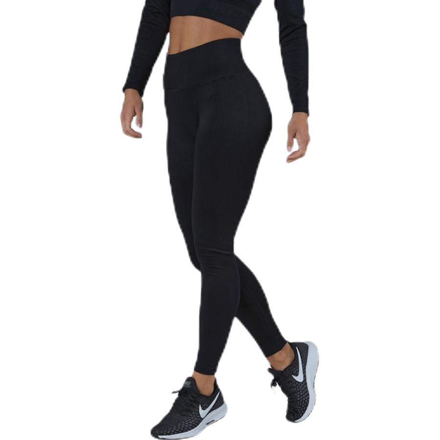 Collants côtelés Bonnie Noir