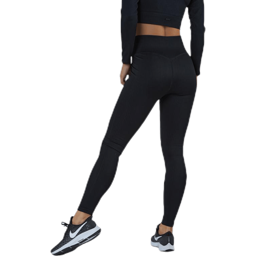 Collants côtelés Bonnie Noir