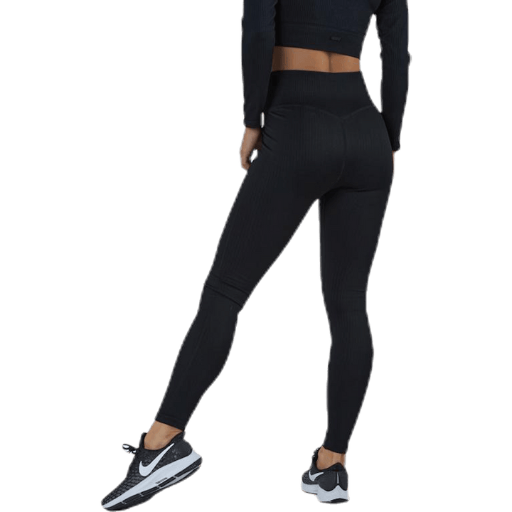 Collants côtelés Bonnie Noir