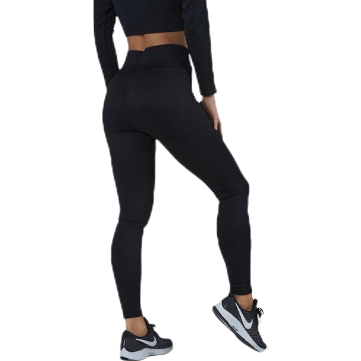 Collants côtelés Bonnie Noir