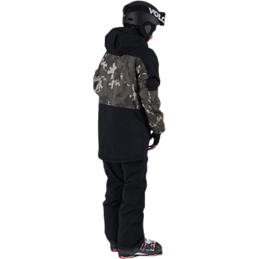 Flister Snowboard Jacke Gemustert/Schwarz