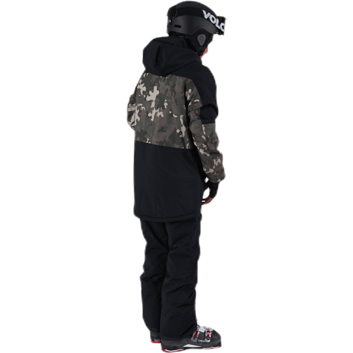 Flister Snowboard Jacke Gemustert/Schwarz
