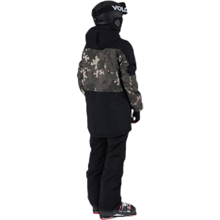 Flister Snowboard Jacke Gemustert/Schwarz