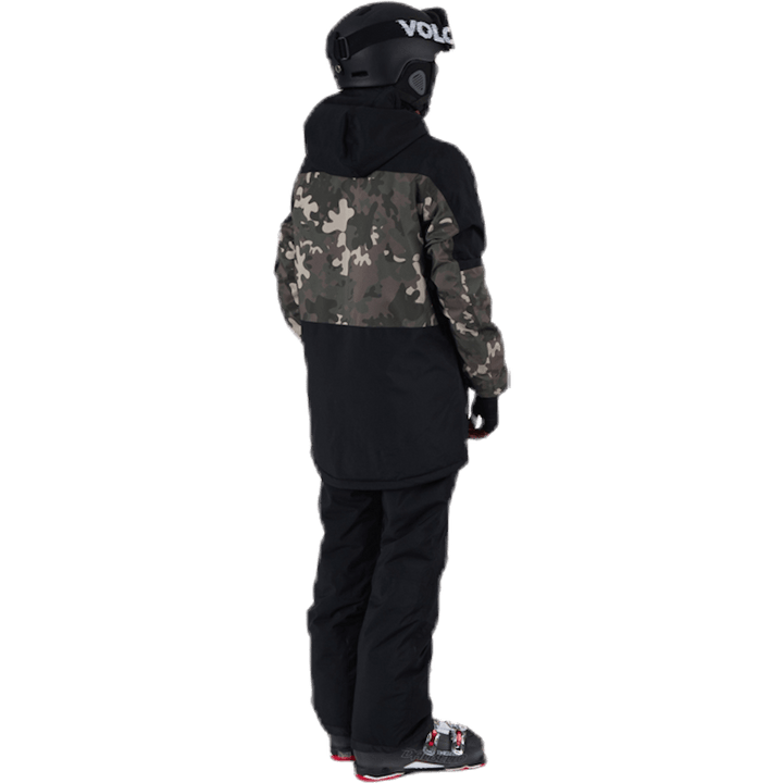 Flister Snowboard Jacke Gemustert/Schwarz