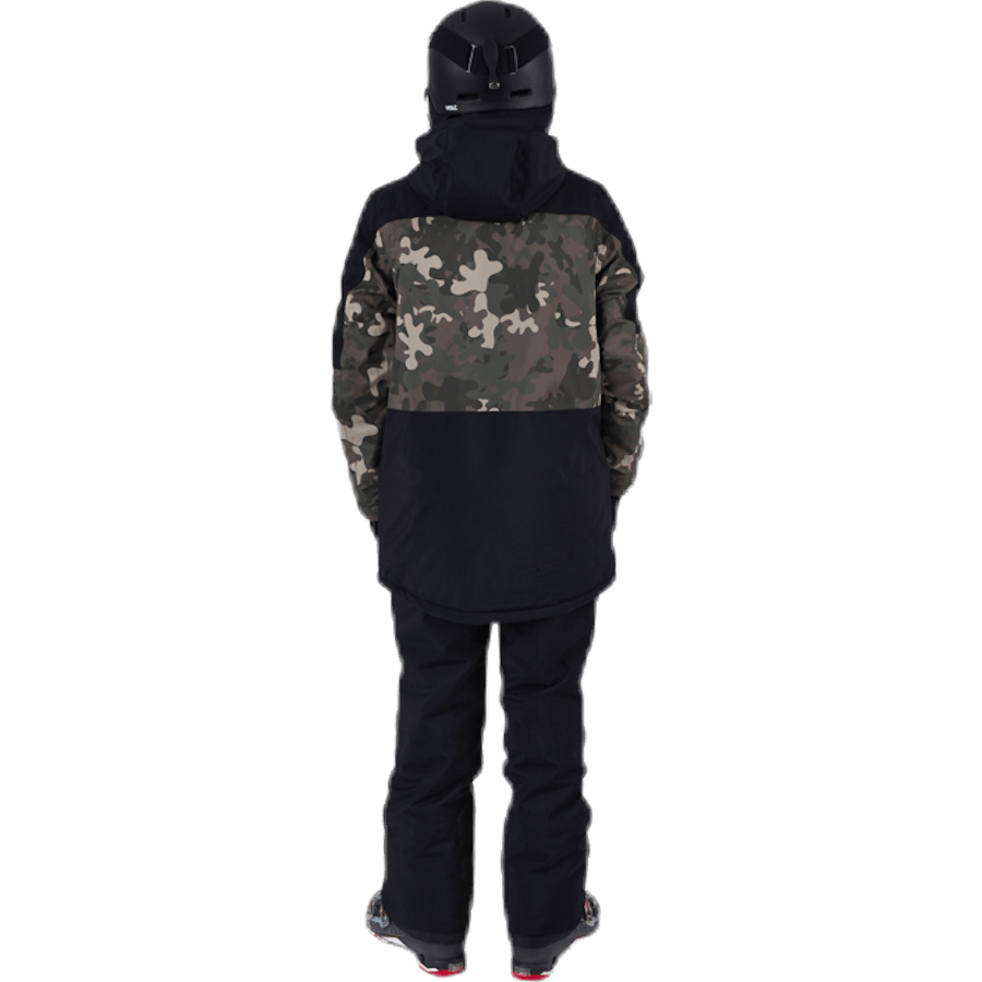 Flister Snowboard Jacke Gemustert/Schwarz
