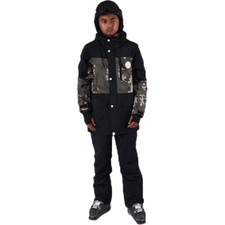 Flister Snowboard Jacke Gemustert/Schwarz