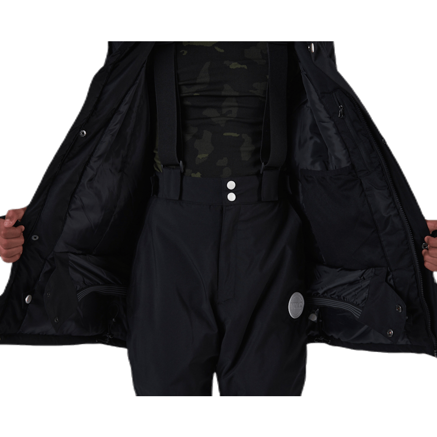 Flister Snowboard Jacke Gemustert/Schwarz