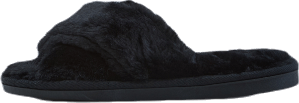 Alie Fluffy Slippers Black