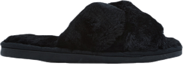 Alie Fluffy Slippers Black