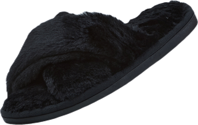 Alie Fluffy Slippers Black