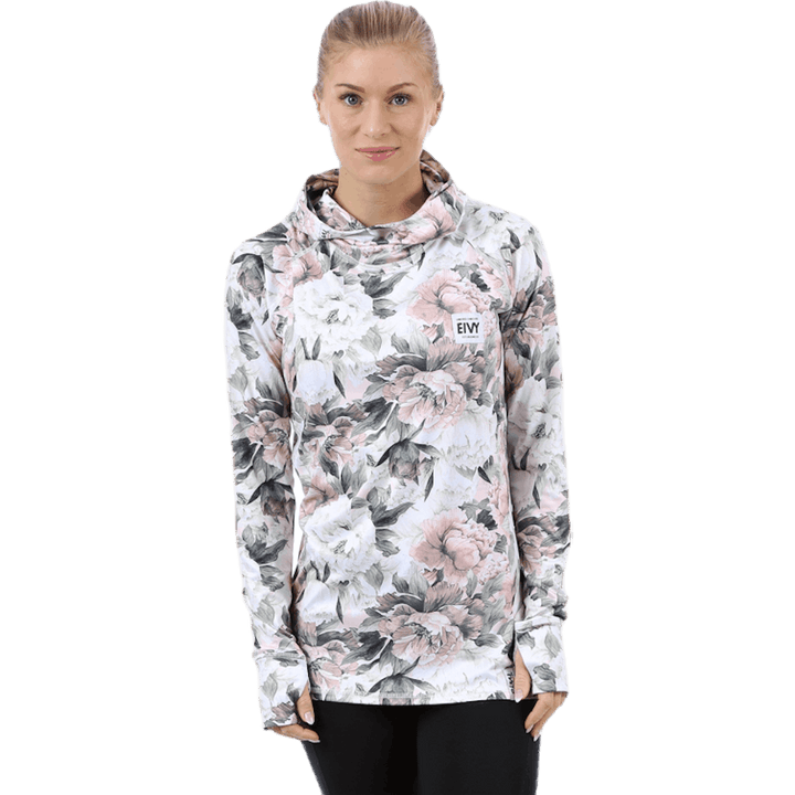 Summer Hood Top Patterned/White