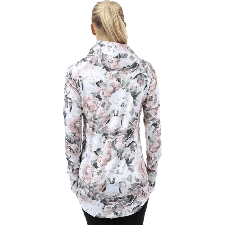 Summer Hood Top Patterned/White