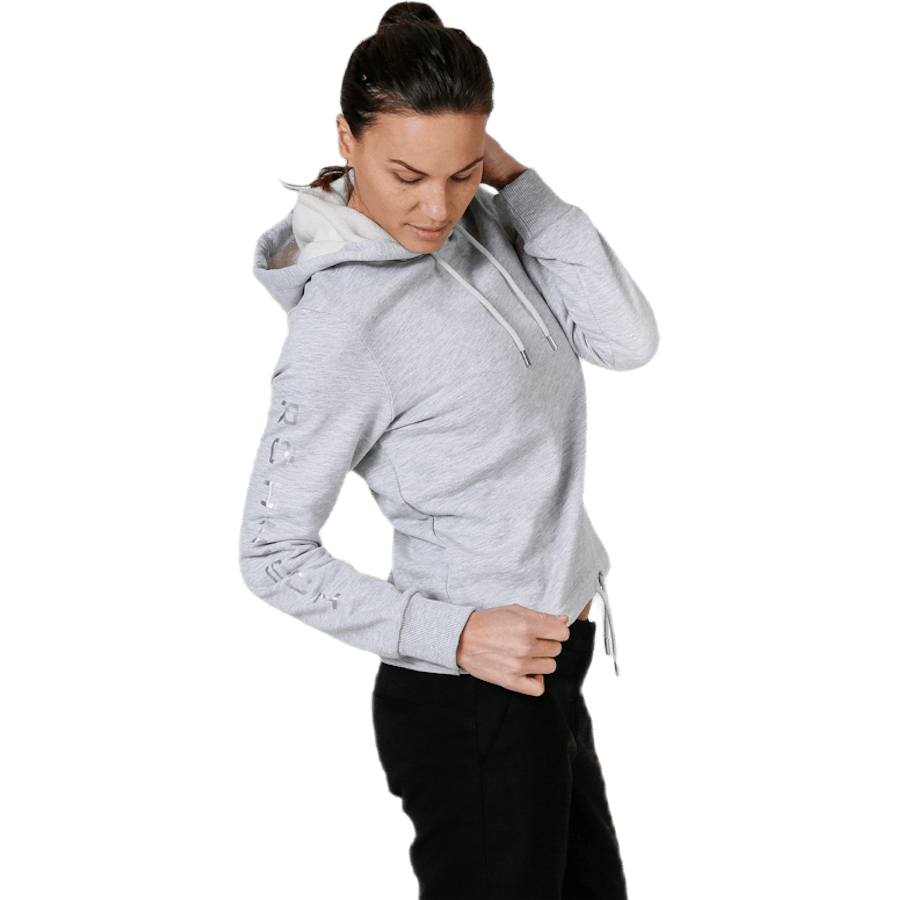 Felpa cropped grigio
