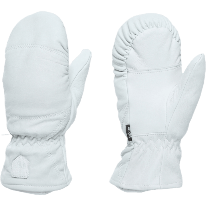 Leather Box Mitt White