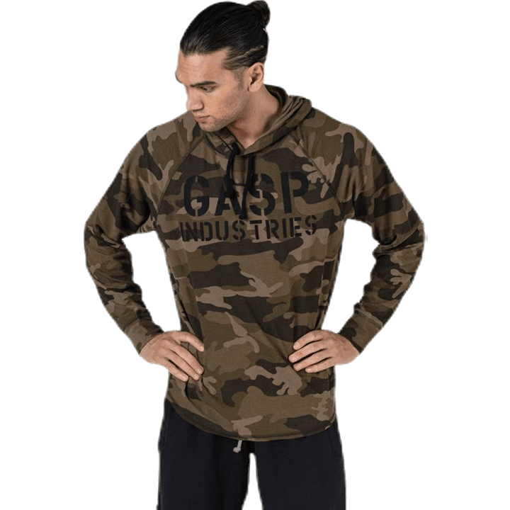 Felpa termica con cappuccio L/S a fantasia