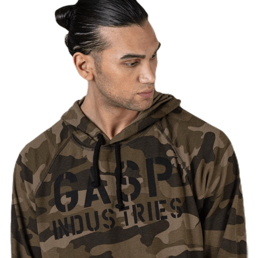 Felpa termica con cappuccio L/S a fantasia