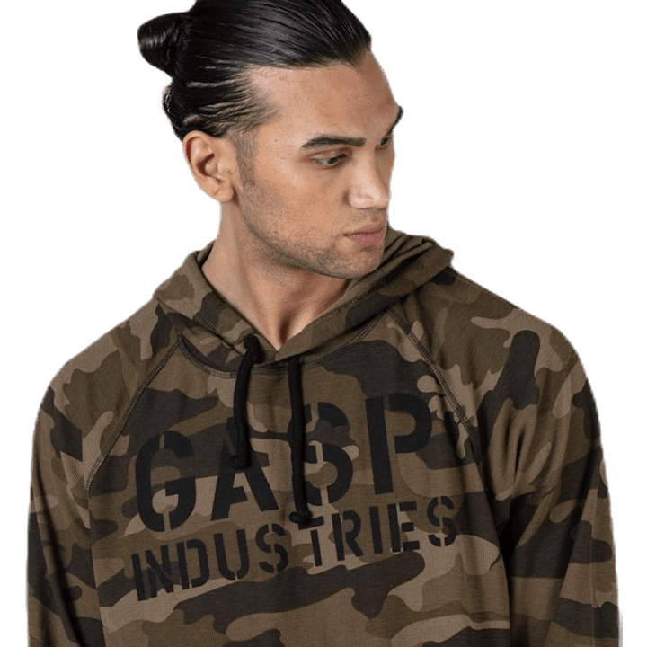 Felpa termica con cappuccio L/S a fantasia