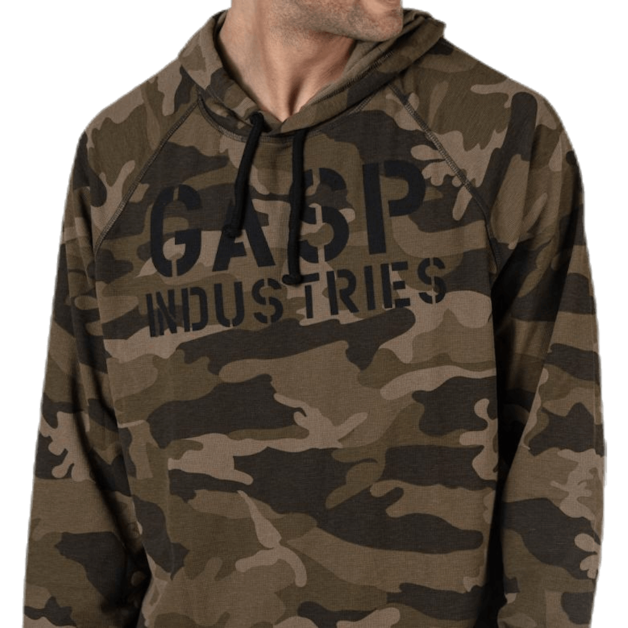 Felpa termica con cappuccio L/S a fantasia
