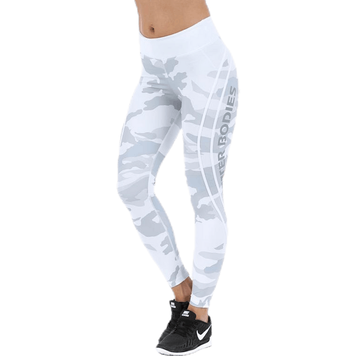 Collant alto camo bianco